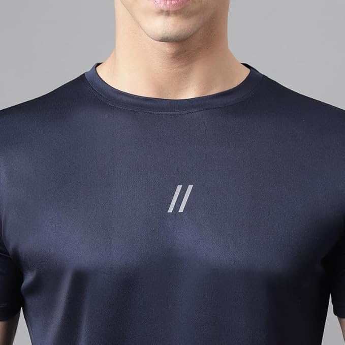 ATICX Slim Fit Polyester Sports T-Shirt for Men - Round Neck Quick Dry Fit Half Sleeve Breathable Stylish Gym & Workout Tee - Lightweight Running Cycling Football Swimming Training Sportswear Top - Image 6